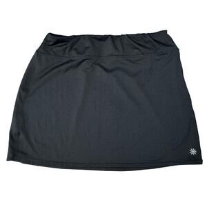 Athleta Black Athletic Tennis Mini Skirt Womens MT Elastic Waist Stretch A-Line